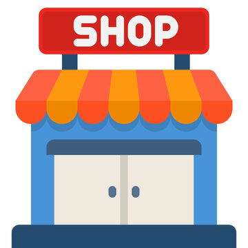 shop flat style icon