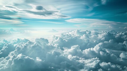 View of sky from airplane - obrazy, fototapety, plakaty