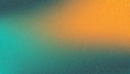 Teal orange yellow blue dark grainy color gradient background retro noise texture effect web banner...