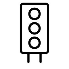 traffic light line icon