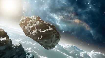 National asteroid day background concept, copy space