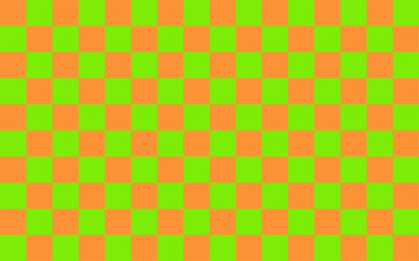 Checkered pattern background. Green and orange. Geometric ethnic pattern seamless. seamless pattern. Design for fabric, curtain, background, carpet, wallpaper, clothing, wrapping, Batik, fabric,Vector