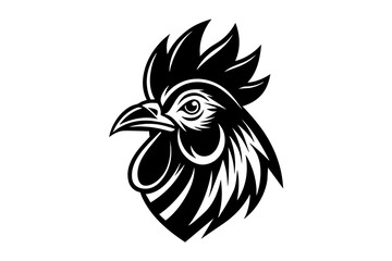 rooster-head-logo-vector illustration