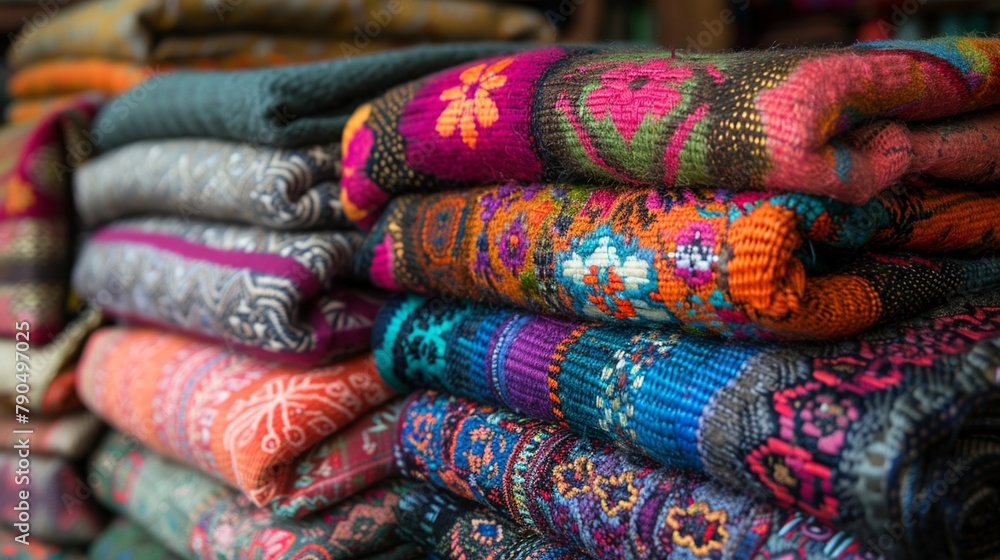 Poster the intricacy and skill involved in creating artisan textiles