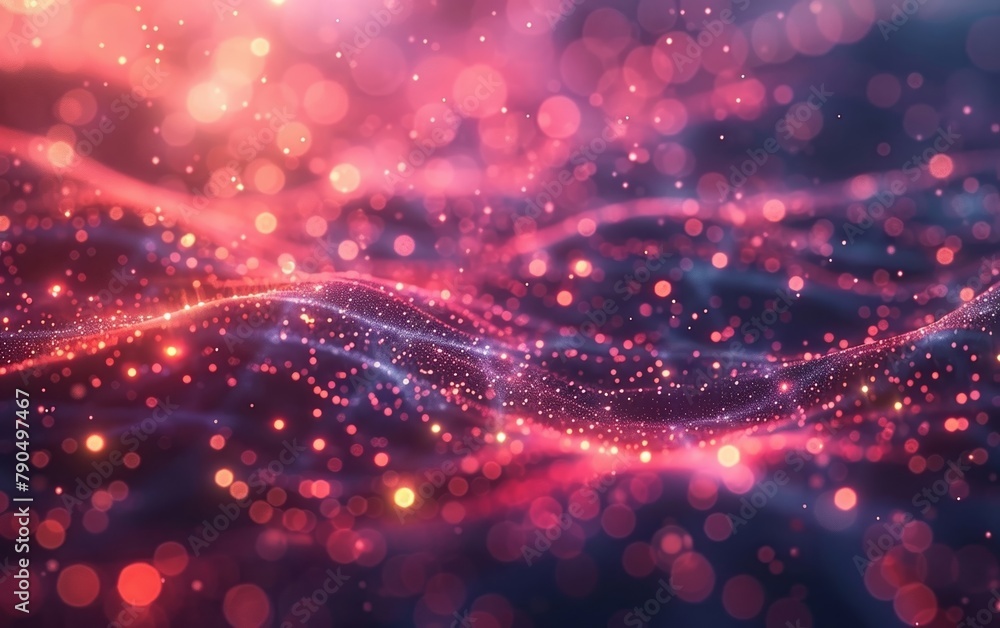 Poster abstract digital technology background with a plexus design, showcasing network connections and dyna
