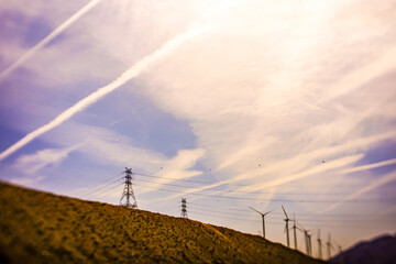 Streaks across the Palm Springs sky