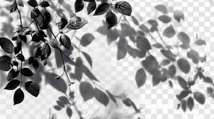 Transparent Shadow Overlay with Branches Silhouette