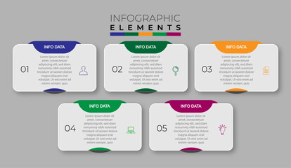 Vector business infographic design can be used for workflow layout, diagram, annual report.