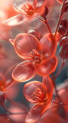 Stunning Floral Blooms in Radiant Symmetry