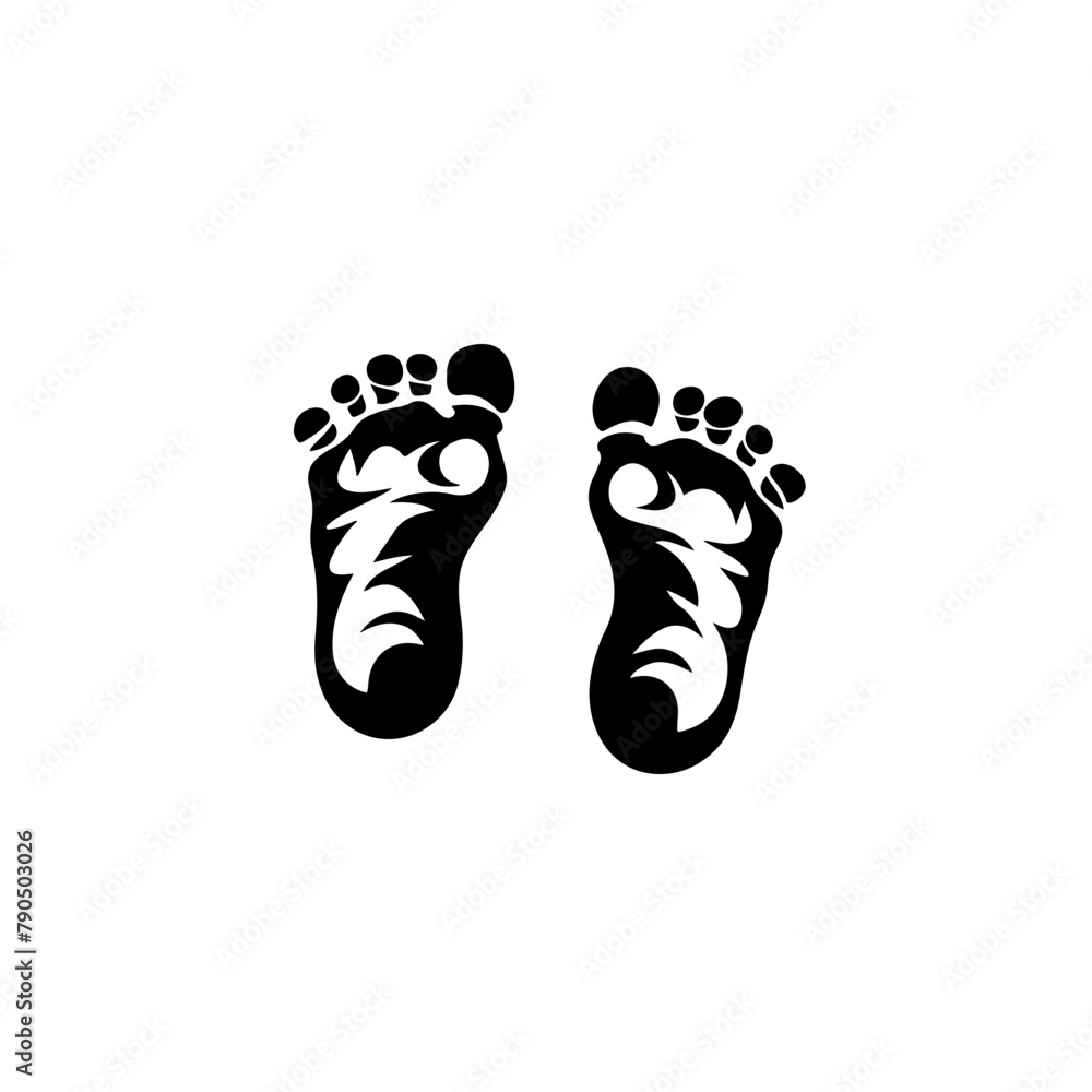 Wall mural baby footsteps