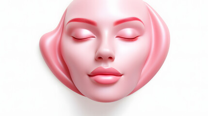 Blush Face Icon 3d