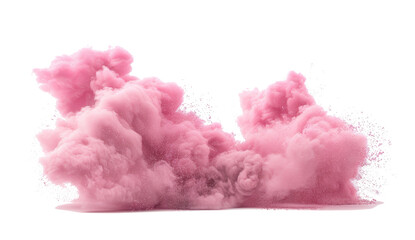 pink flour isolated on transparent background cutout