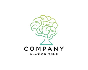 Technology brain tree logo
