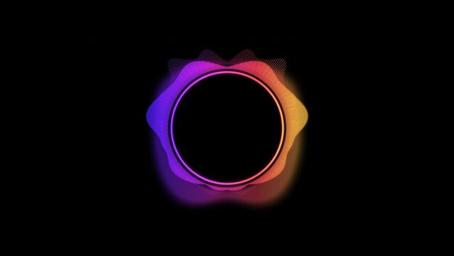 Music equalizer, hologram audio spectrum, 4k footage