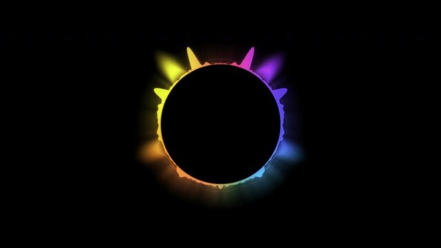 Music equalizer, hologram audio spectrum, 4k footage