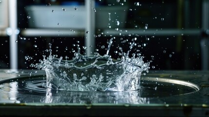 Investigate the dynamics of water splash formation upon impact  