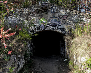 Discontinued train tunnel