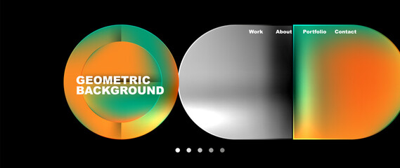 A stylish geometric background featuring circles on a black backdrop. Perfect for use as a backdrop for events, automotive lighting displays, or multimedia presentations