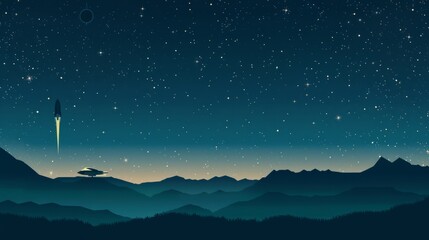 Background materials: Illustrations of Cosmic Planets and Aerospace Themes