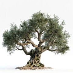 isolated Olive Tree with white background  