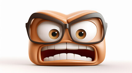 Sneer Face Icon 3d