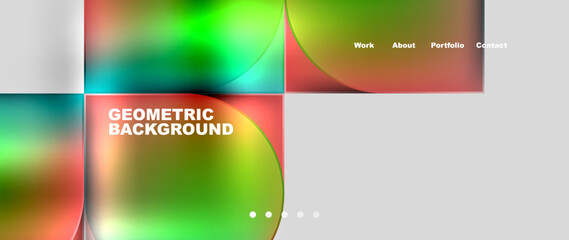 Vibrant geometric design featuring squares and circles in tints and shades of magenta. Perfect for use as a background in office application software or for creating eyecatching graphics