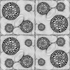 Doodle, abstract style. Abstract. Doodle, black lines make up an image. Lines form a figure with a circle pattern, black lines.