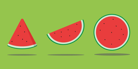 a set of watermelon fruit vector designs