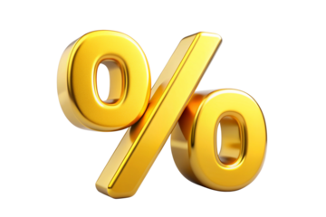 gold percent symbol