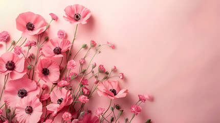 Pink Poppy Flowers Backdrop - 32k UHD
