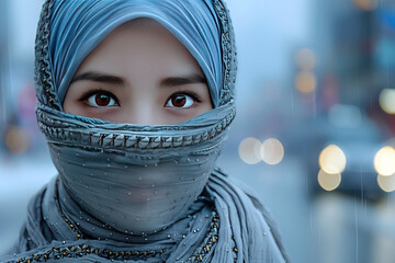 Young Arab woman in hijab. Stylish portrait