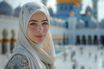 Young Arab woman in hijab. Stylish portrait