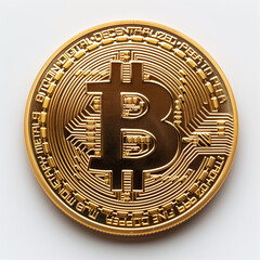 Bitcoin cryptocurrency on a light background