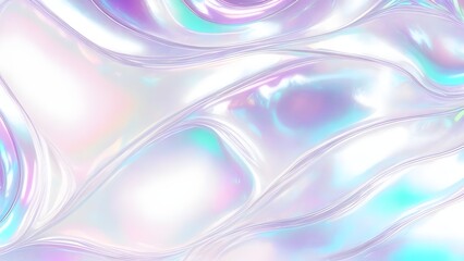 Fototapeta premium Holographic background seamless trendy iridescent light foil texture. Soft holographic pastel unicorn marble background pattern. Modern pearlescent blurry abstract swirl illustration.