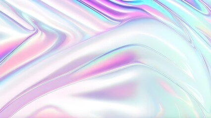 Holographic background seamless trendy iridescent light foil texture. Soft holographic pastel unicorn marble background pattern. Modern pearlescent blurry abstract swirl illustration.