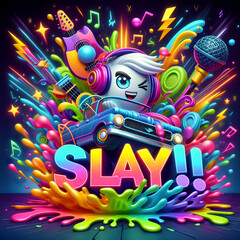 Cosmos of Splashes: Neon Riffs - SlaY!