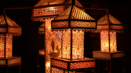 Vesak lanterns, handmade stylish decortaion patterns on the lanterns, Sri lankan vesak festival...