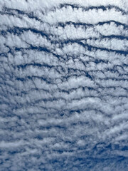 Striped cloudscape ahead of a monsoon in California