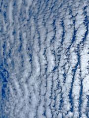 Striped cloudscape ahead of a monsoon in California