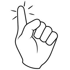 Finger snapping icon vector