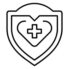 Medical Insurance Icon line vector