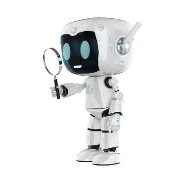 Personal assistant robot with magnifying glass