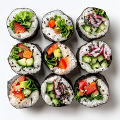 Chic vegan sushi rolls