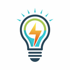 Light bulb logo vector illustration, bulb logo icon vector
