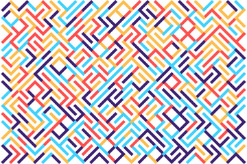 vector illustration of colorful maze pattern background