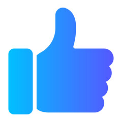 thumb up gradient icon