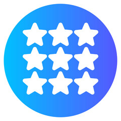 rating stars gradient icon