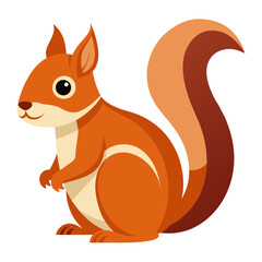Squirrel vector illustration, a Running squirrel, squirrel eating nut vector