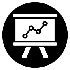 data analyst glyph icon