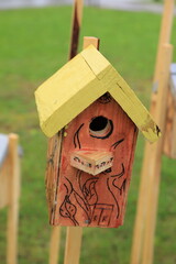 wooden bird house